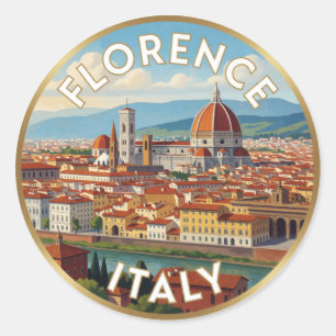 Adesivo Florença Itália Toscana Cena de Viagem ☀️