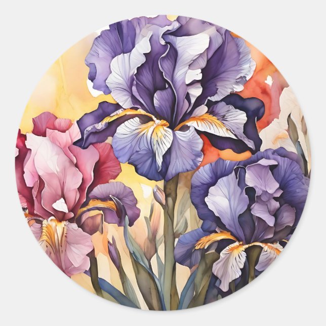 Adesivo Flores abstrato Iris (Frente)