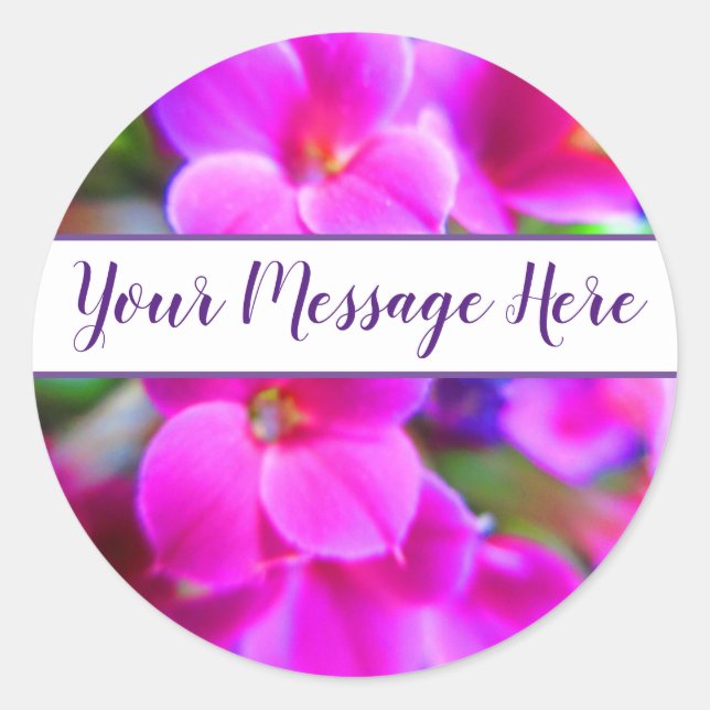 Adesivo Flores Alegres e Vibrantes Rosa Magenta Roxo Perso (Frente)