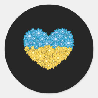 Adesivo Flores Amam a Bandeira Ucraniana