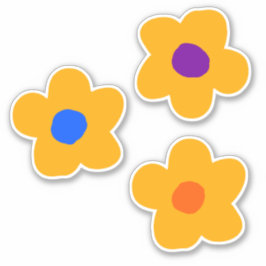 Adesivo Flores Amarelas do outono