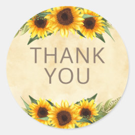 Adesivo Flores Amarelas Russas Personalizadas Obrigado