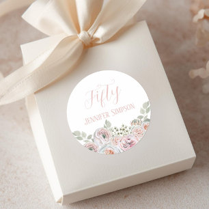 Adesivo Flores aquarelas deliciosas, cor-de-rosa pálido, "