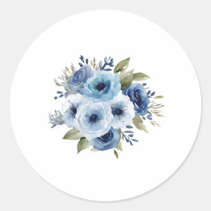 Adesivo Flores azuis-palhetas