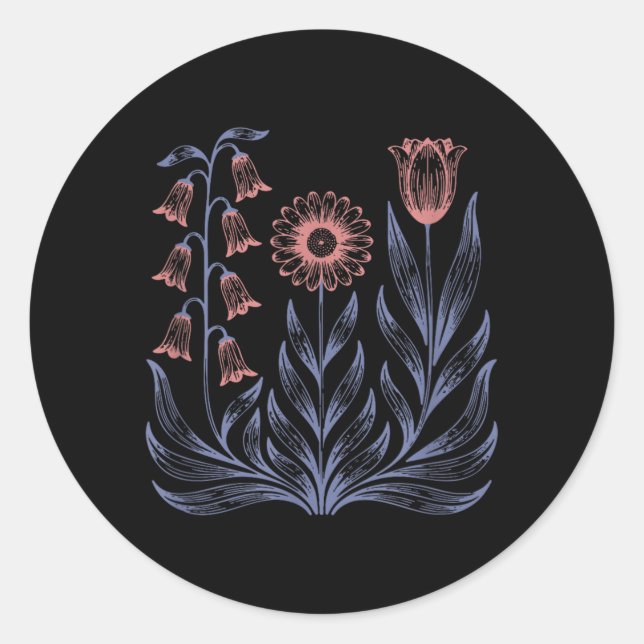Adesivo Flores Boho Sutis Eleitora Kamala Harris Anti Trum (Frente)