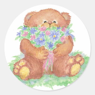 Adesivo Flores bonitos para você urso de ursinho