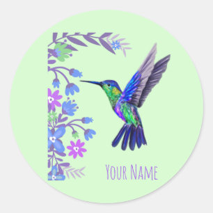 Adesivo Flores Botânicas De Hummingbird para amantes de av