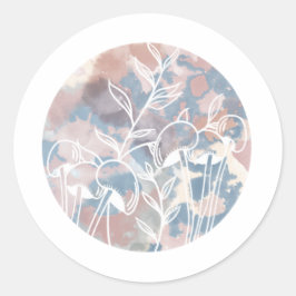 Adesivo Flores Brancas de Aquarela