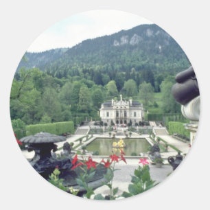 Adesivo Flores brancas de Linderhof do castelo