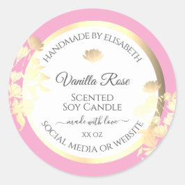 Adesivo Flores brancas e cor-de-rosa Rótulos de produtos D