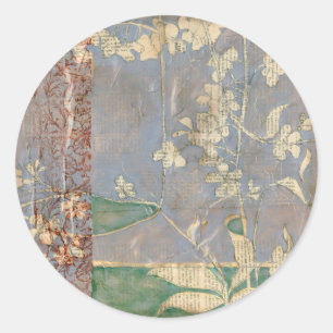 Adesivo Flores brancas em segundo plano