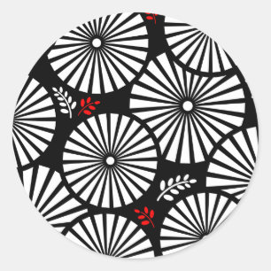 Adesivo Flores brancas preto retrorreflectoras