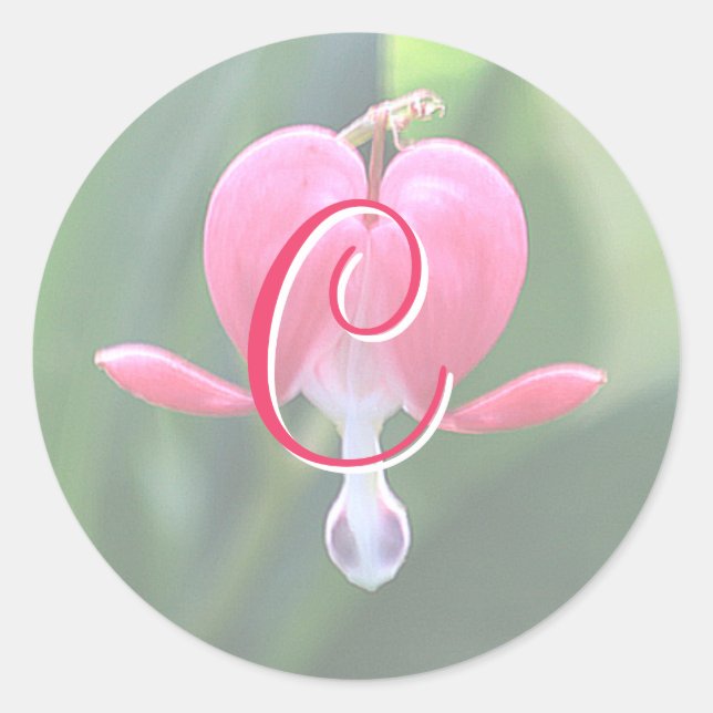 Adesivo Flores Cardíacas Sangrentas Monograma C Stickers (Frente)