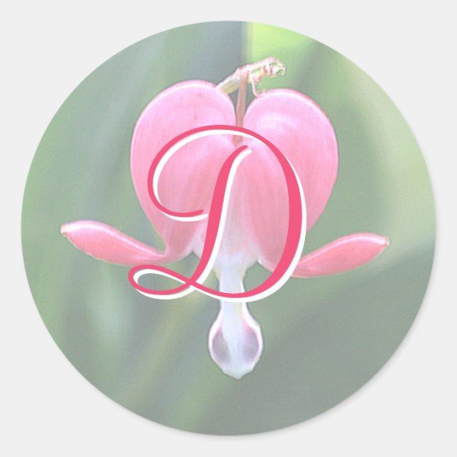 Adesivo Flores Cardíacas Sangrentas Monograma D Stickers (Frente)