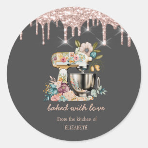 Adesivo Flores Chic Mixer Rose Gold Drips Padaria