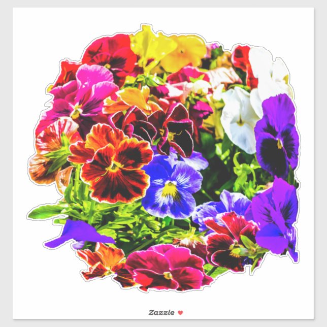 Adesivo Flores Coloridas (Folha)