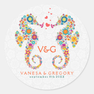 Adesivo Flores Coloridas Bonitas Adoram Cavalos do Mar