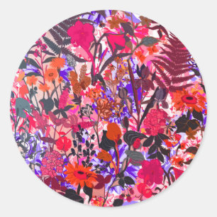 Adesivo Flores coloridas bonitos do vintage do girley