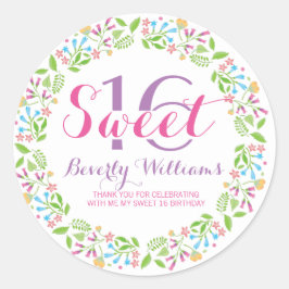 Adesivo Flores Coloridas Da Primavera Fresca Doce 16