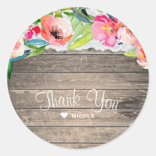 Adesivo Flores Coloridas Madeira e rendas quíticas flórica