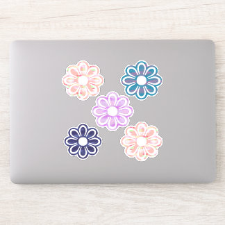 Adesivo Flores Coloridas Simples