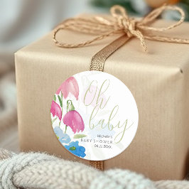 Adesivo Flores De Água De Primavera Azul E Blush