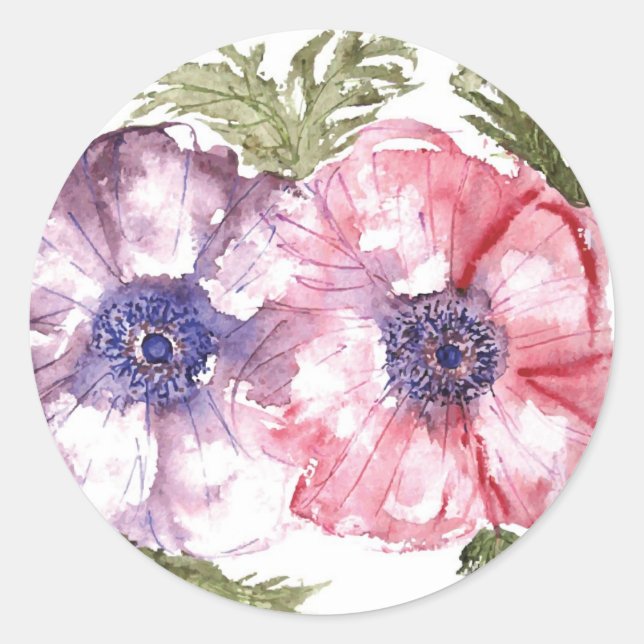 Adesivo Flores de aquarela (Frente)