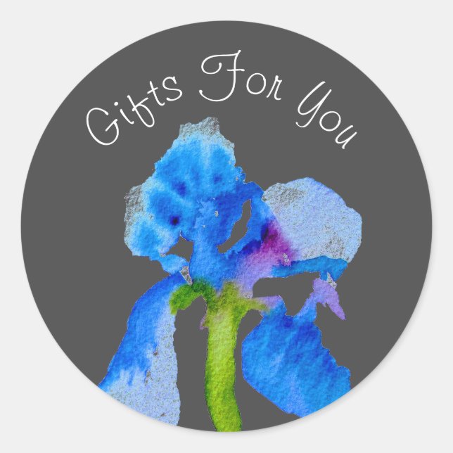 Adesivo Flores de aquarela design de presentes marca comer (Frente)