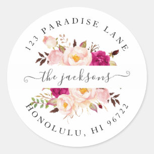 Adesivo Flores De Aquarela Preguiçosas De Pedaços Borgon