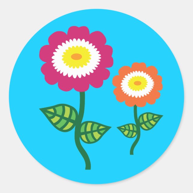 Adesivo Flores de Arte Funky (Frente)