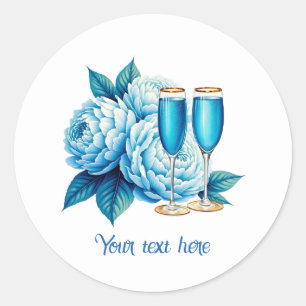 Adesivo Flores de casamento elegantes champanhe personaliz