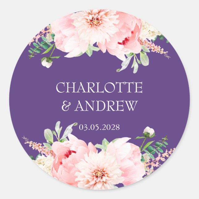 Adesivo flores de casamento florais específicas do cliente (Frente)