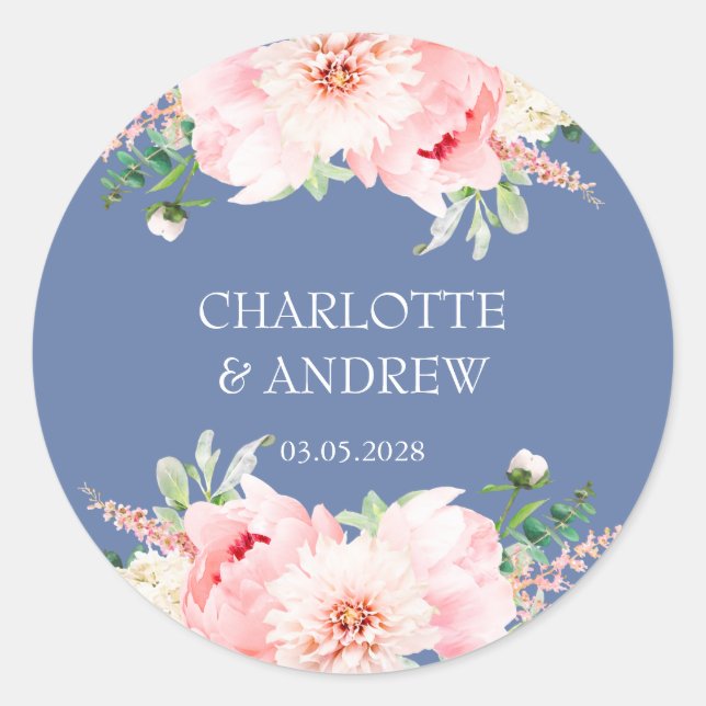 Adesivo flores de casamento florais específicas do cliente (Frente)