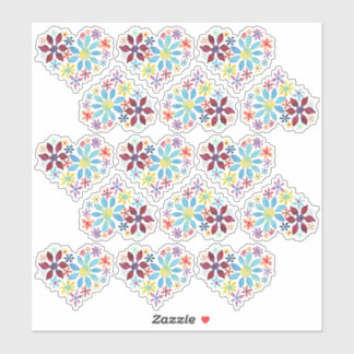 Adesivo Flores de Cores de Água