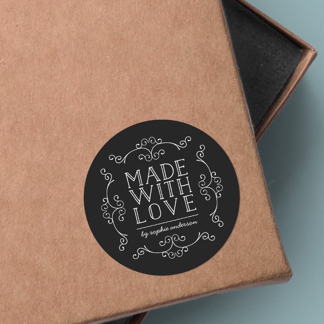 Adesivo Flores de Cores Editáveis Feitas Com Amor (Criador carregado)