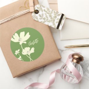 Adesivo Flores de Cosmos de Verão Botânico Silhouettes