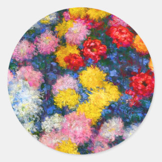 Adesivo Flores de crisântemo em uma Arte Bela Vase Monet