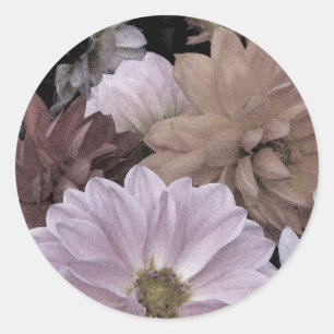 Adesivo Flores de Dahlia Garden Abstrato