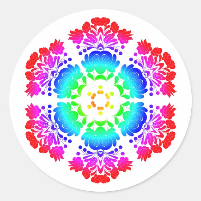 Adesivo flores de design polaco (Frente)