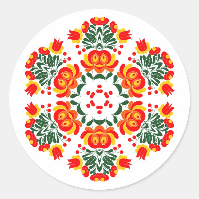 Adesivo flores de design polonês (Frente)