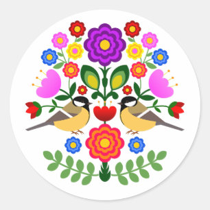 Adesivo flores de design polonês