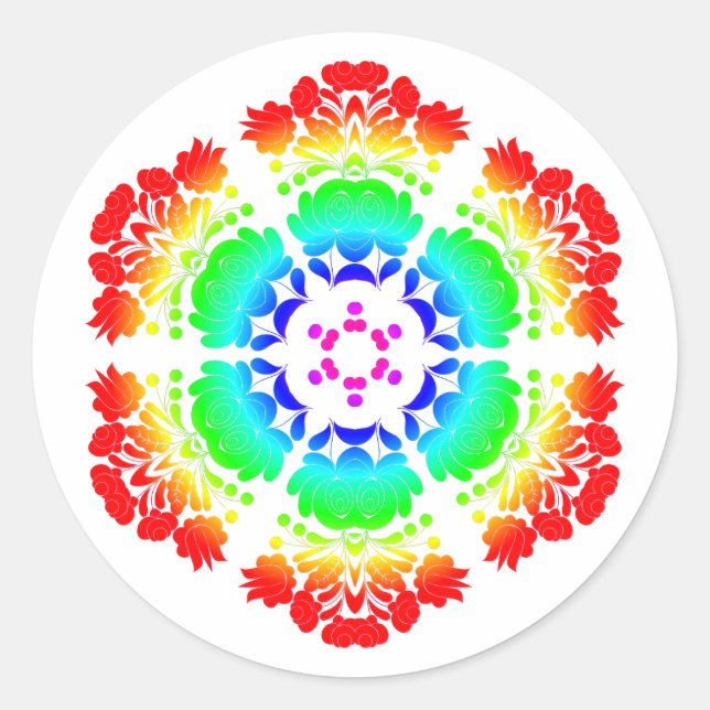 Adesivo flores de design polonês (Frente)