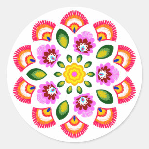 Adesivo flores de design polonês