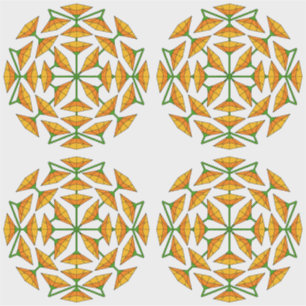 Adesivo Flores de Espelho Amarelo Laranja e Amarelo Laranj