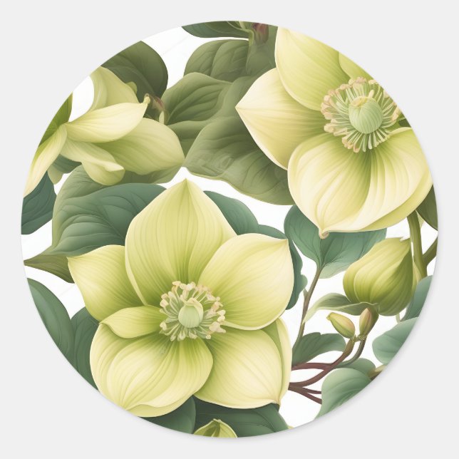 Adesivo Flores de Hellebore Elegantes (Frente)