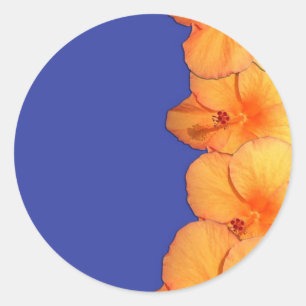 Adesivo Flores de Hibisco Laranja Havaianas