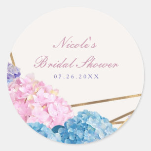 Adesivo Flores de Hortênsia e Favor de Casamento de Primav
