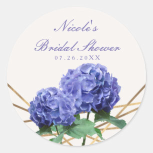 Adesivo Flores de Hortênsia e Favor de Elegância com Linha
