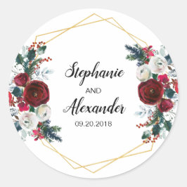 Adesivo Flores de inverno geométricas Douradas da Frame Bu