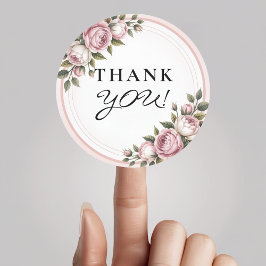 Adesivo Flores De Jardim De Aquarelas Obrigado